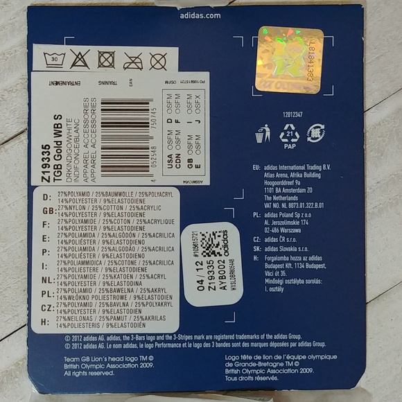 NWT Adidas Set of 2 Olympics Team GB Great Britian 2012 Wrist Sweat Bands - Picture 5 of 5